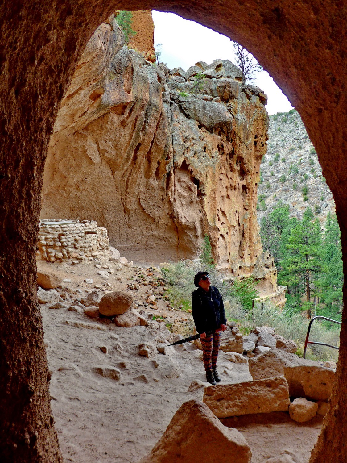 Marion in the Alcove house of Bandelier